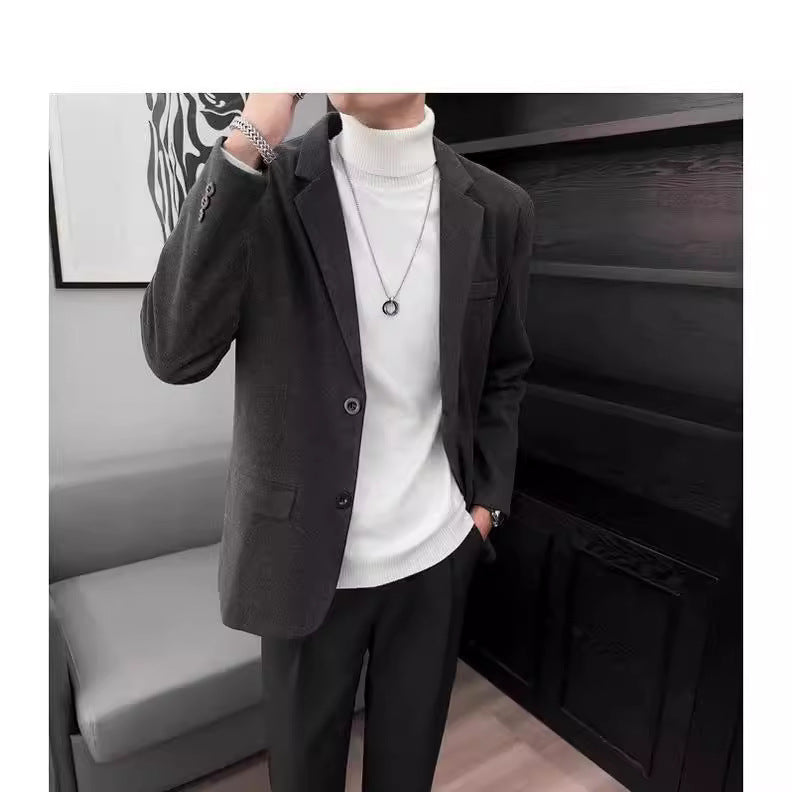 Men's Korean Casual Versatile Solid Color Jacket