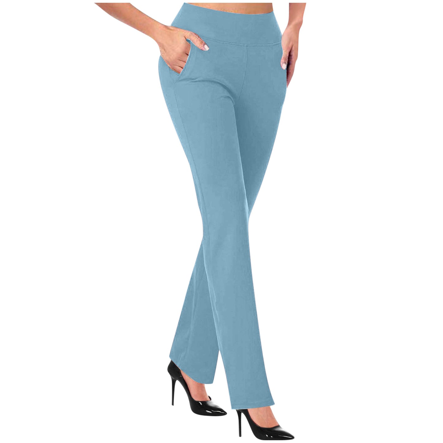 Women's Knitted Long And Micro Flared Side Pocket Pants