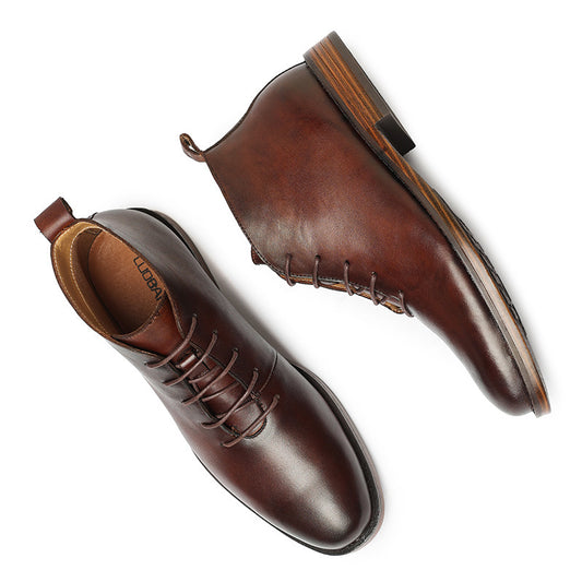 High-top Shoes Men's Business Suit Leather Boots England