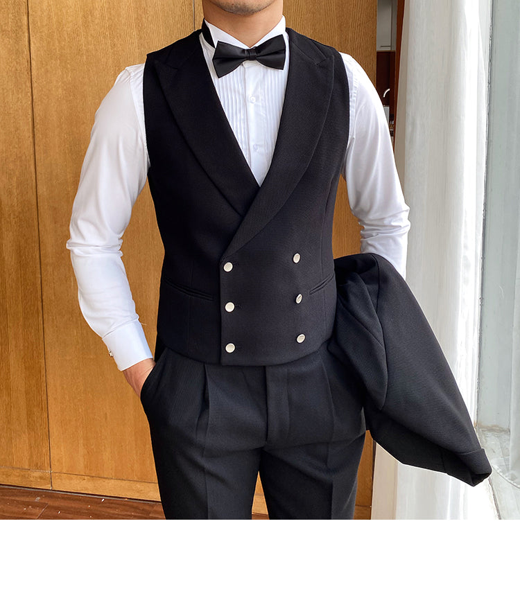 Men's Slim Fit Versatile Fashion Double Breasted Vest