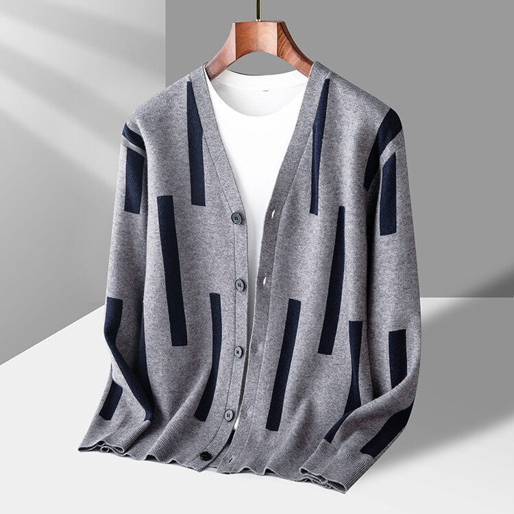 Slim Young And Middle-aged Casual Men's Bottoming Sweater