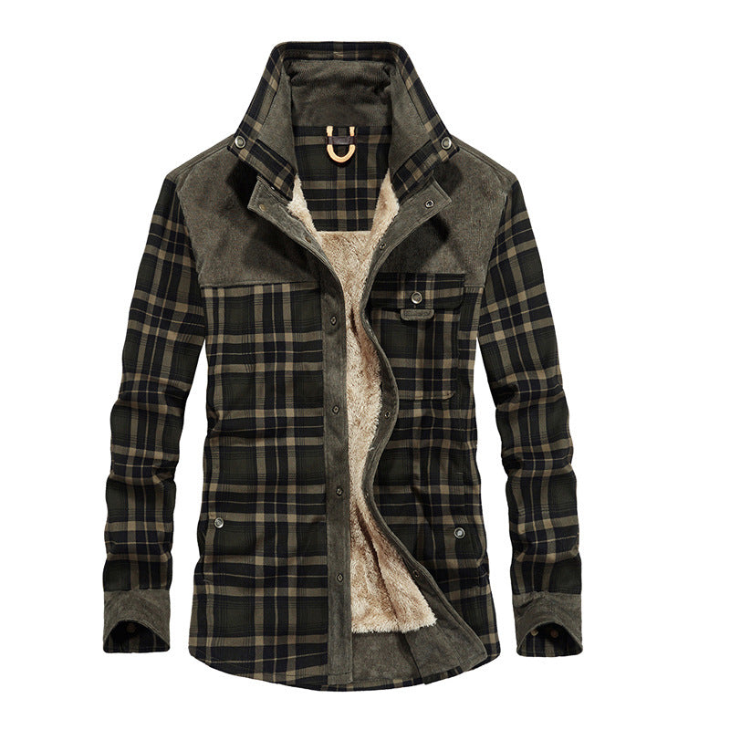 Fleece Padded Coat Lambswool Shirt