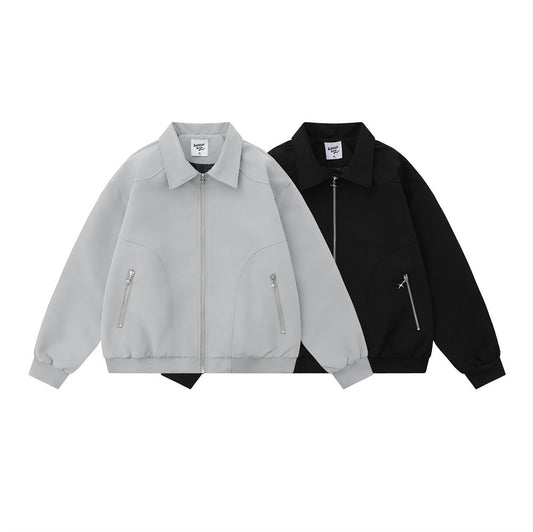 Men's Design Zipper Pocket Versatile Loose Jacket
