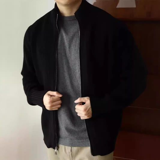 Mens Heavyweight Anti-Pilling Double-Zip Jacket