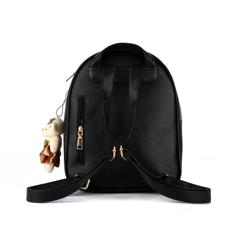 Korean Casual Shoulder College Style Solid Color