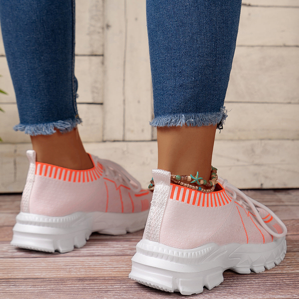Multi-Color Mesh Sneaker Women's Fashion Shoes