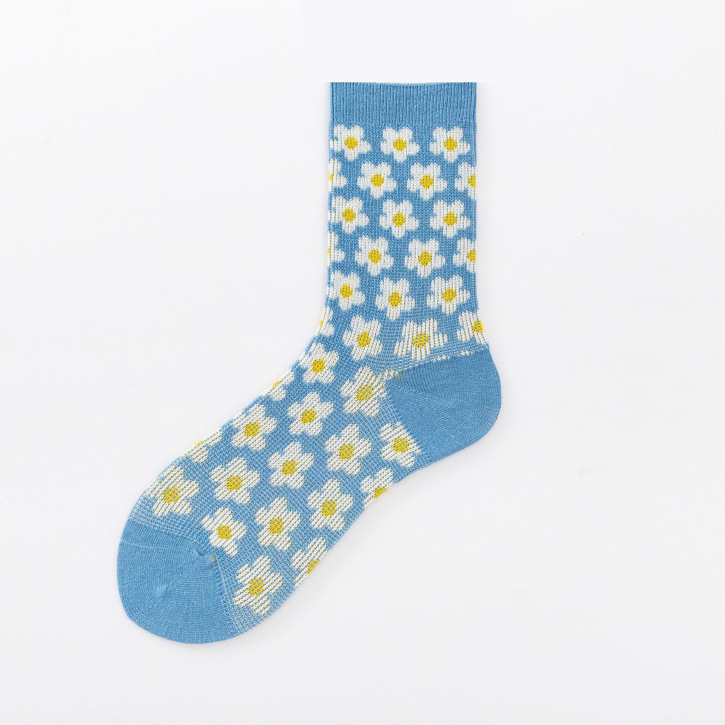 Double Needle Hyuna Style Flower Socks