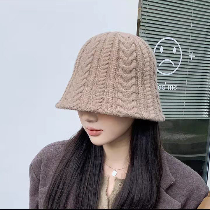 Knitted Simple Twist Bucket Hat
