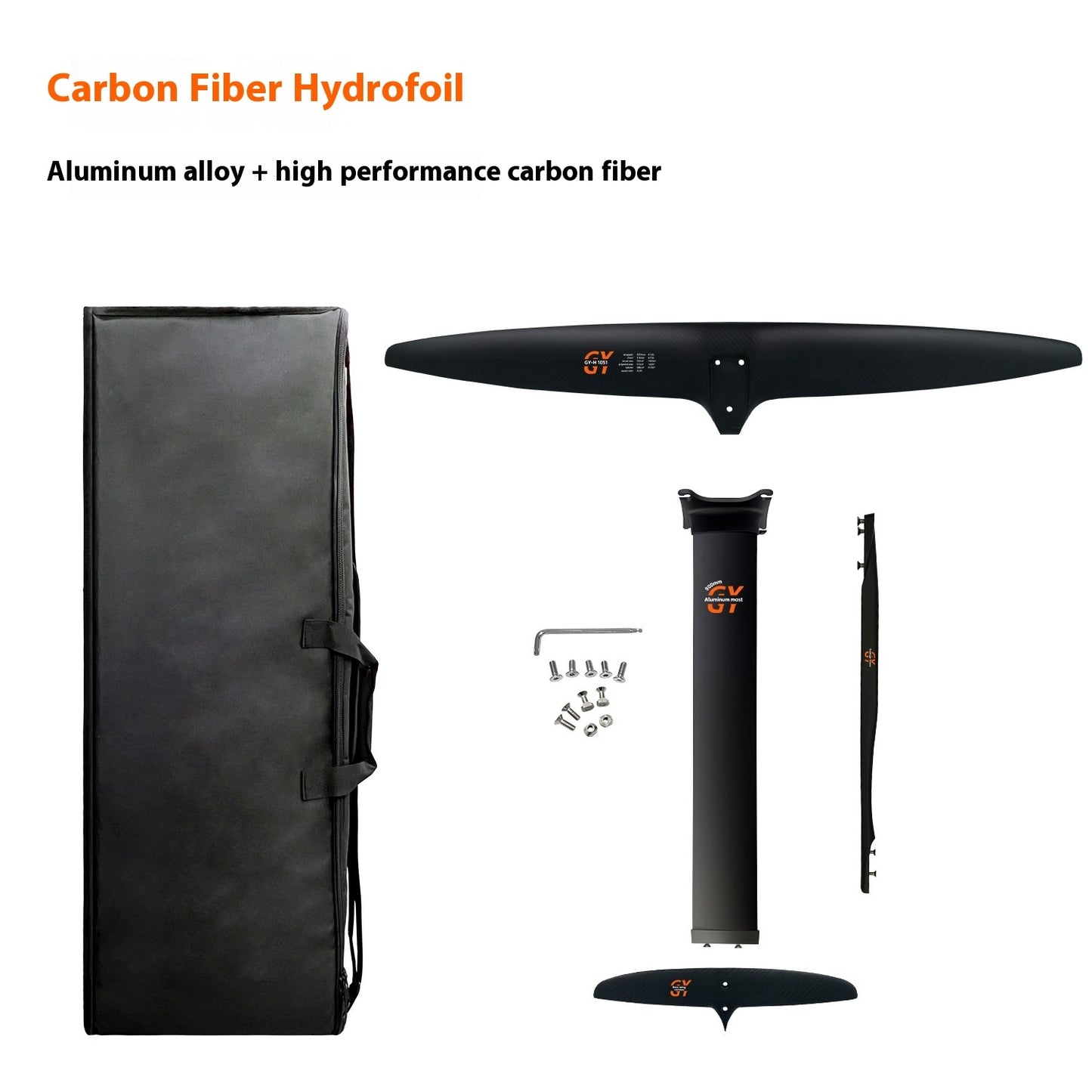 High-performance Carbon Fiber Racing Surfing Unpowered Hydrofoil