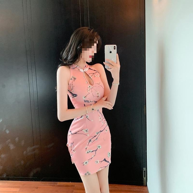 Young Girl Summer Vintage Printed Short Dress