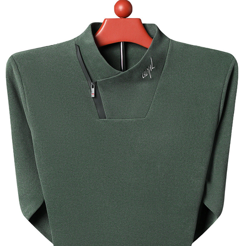 Dobbeltsidet fløjl langærmet sweater til mænd