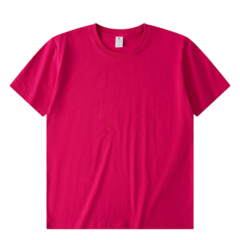 Solid Color Advertising Shirt Loose Casual Half Sleeves