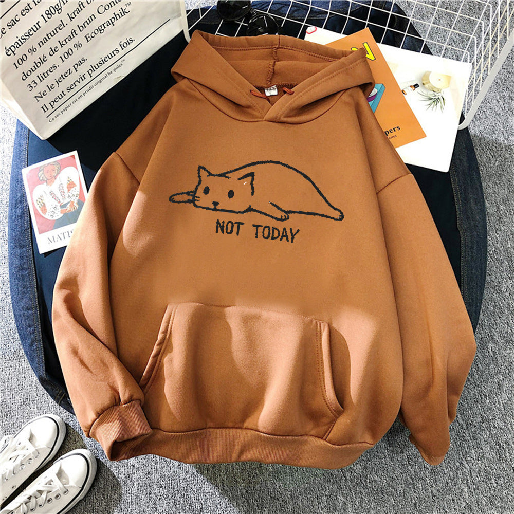 Cute Kitten Fleece Long Sleeve Sweater Hoodie