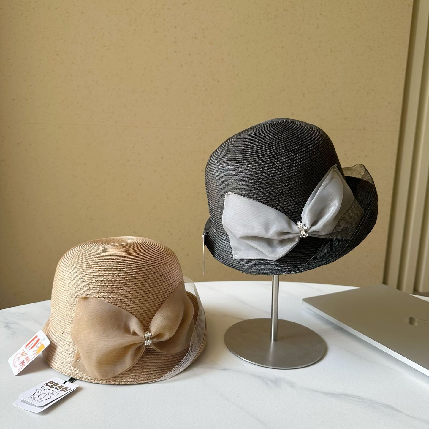 Weave Vintage Bucket Hat Small Brim Women's Straw Hat