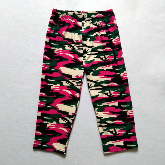Summer Military Camouflage Print Cropped Leggings