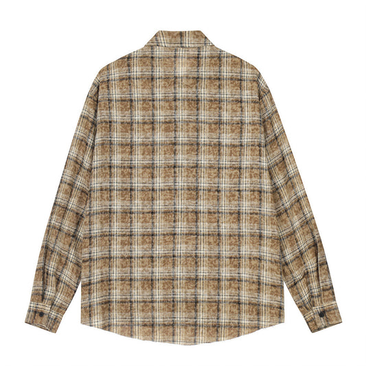 Old Fried Flower Burr Loose Casual Shirt