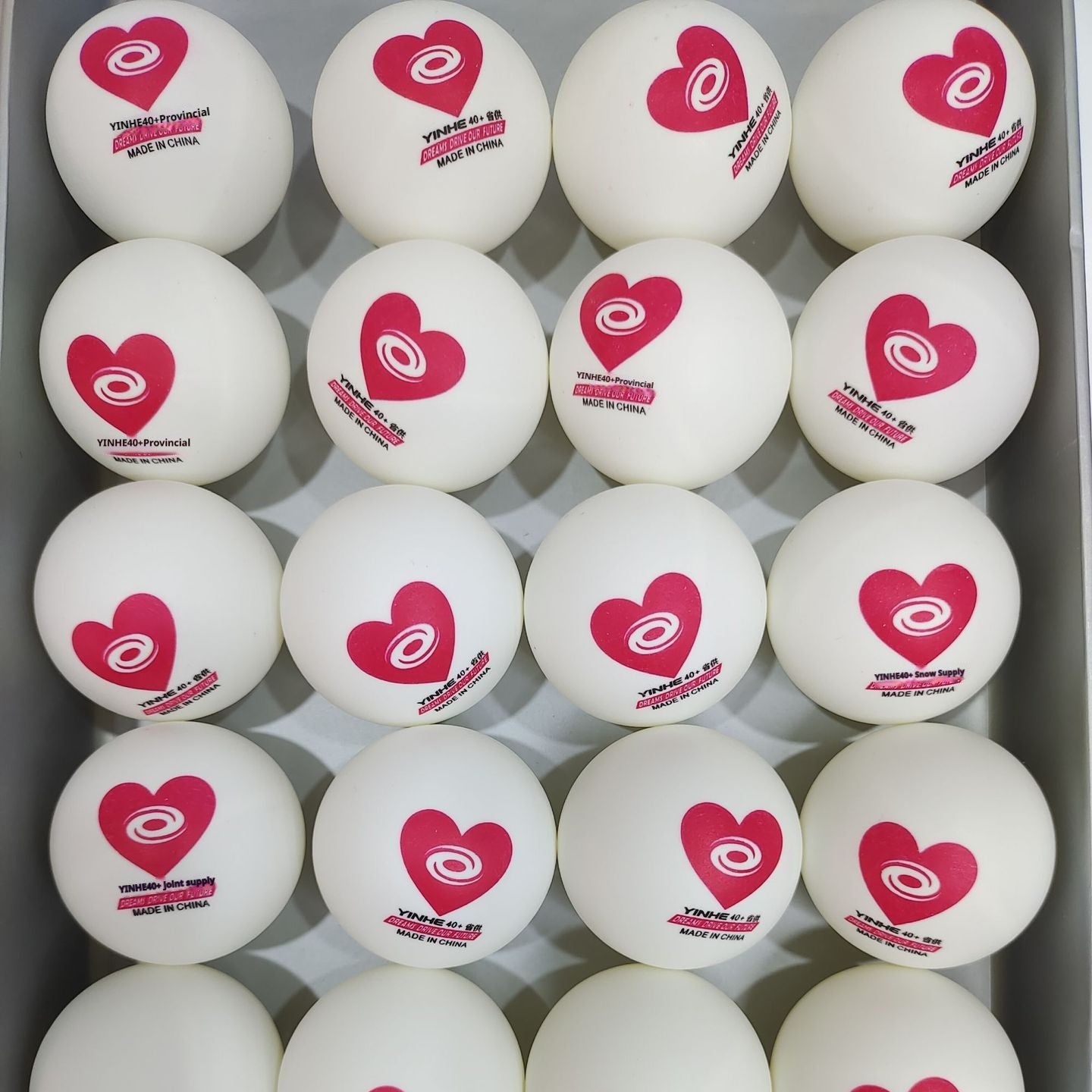 Galaxy Red Heart Province For Training Table Tennis Club Training Ball