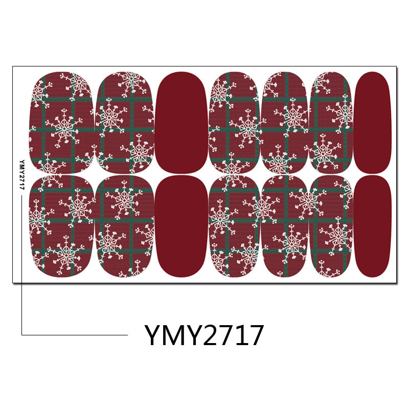 Christmas Nail Sticker Snowflake Snowman Elk