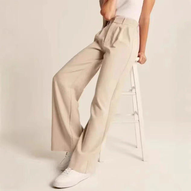 Commuter Drapey Slimming High-Waist Wide-Leg Pants With Pockets