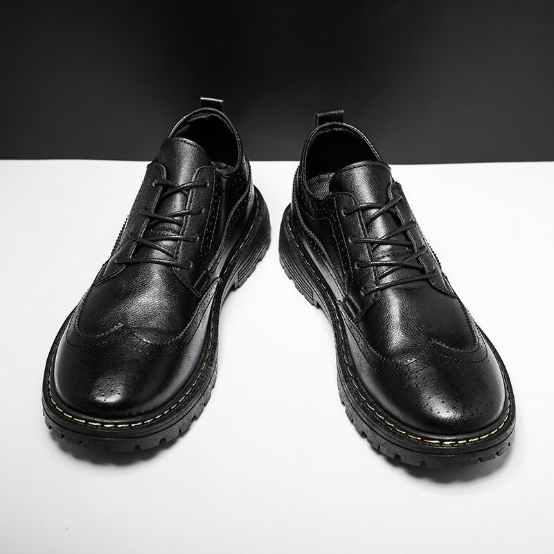 Men's Business Tooling Small Leather Shoes British Bullock Casual