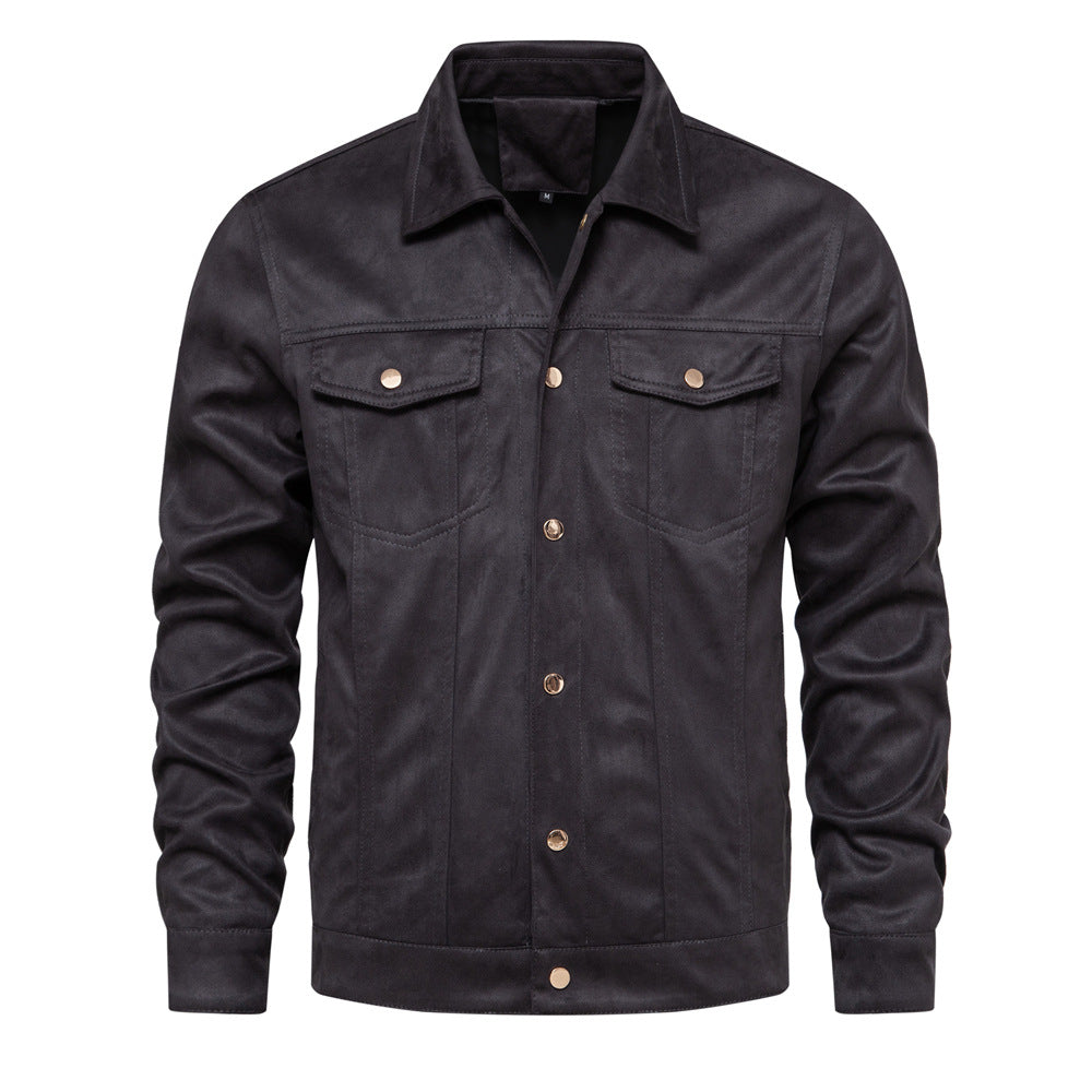 Fashion Slimming Men's Polo Collar Jacket Casual Jacket