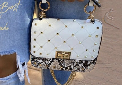 New Snake Print One-shoulder Chain Bag European And American Net Red Fashion Diagonal Bag
