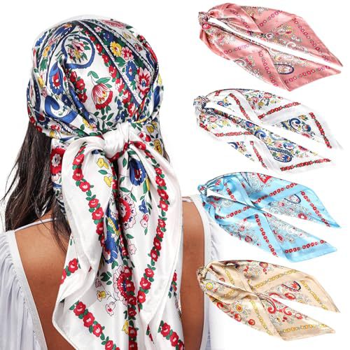 Square Printing Real Silk Scarf