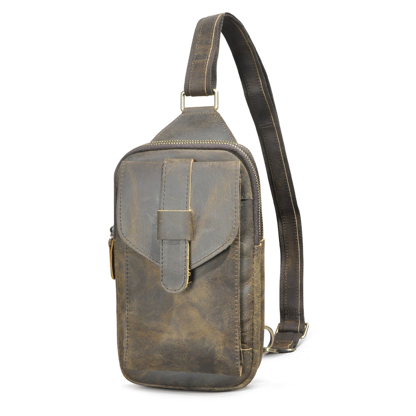 Men's Fashionable Retro Super-Cool Multi-Pocket Large-Capacity Chest Bag