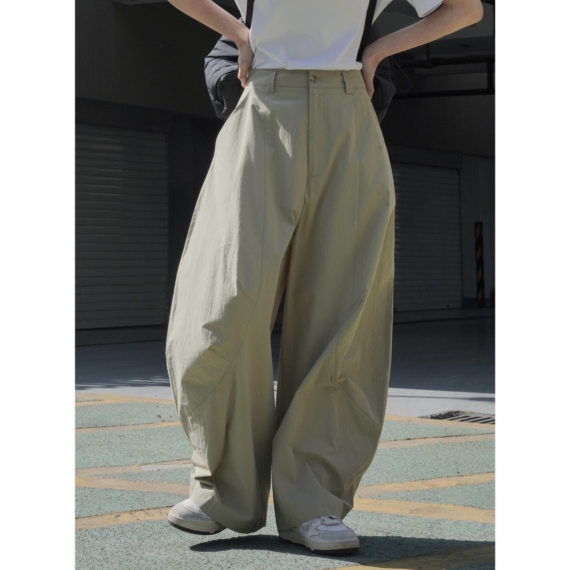 Women's Neutral Arc Wide Leg Casual Loose Trousers