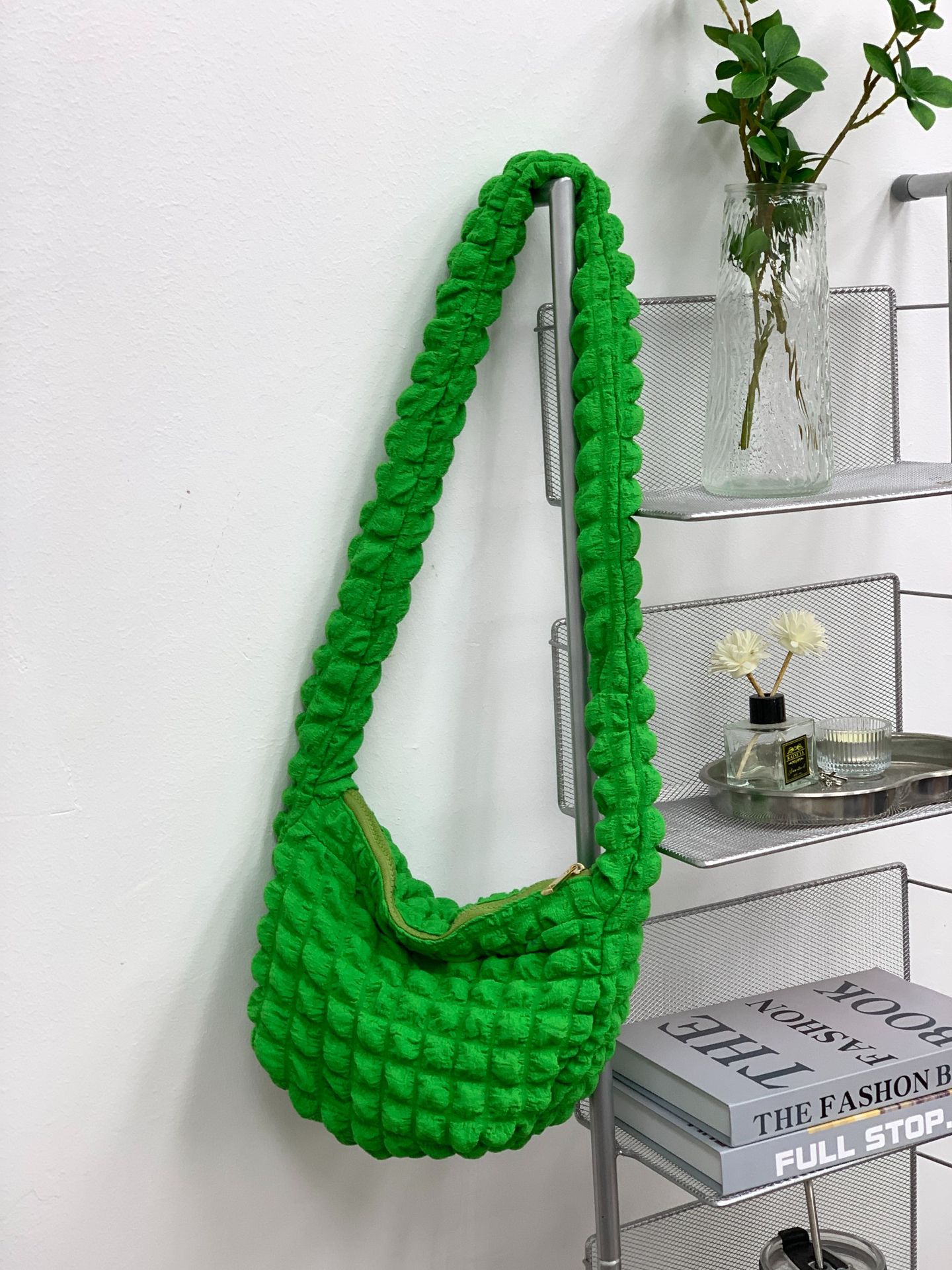 Kvinders Fashion Casual Rhombus Plisseret Skuldertaske