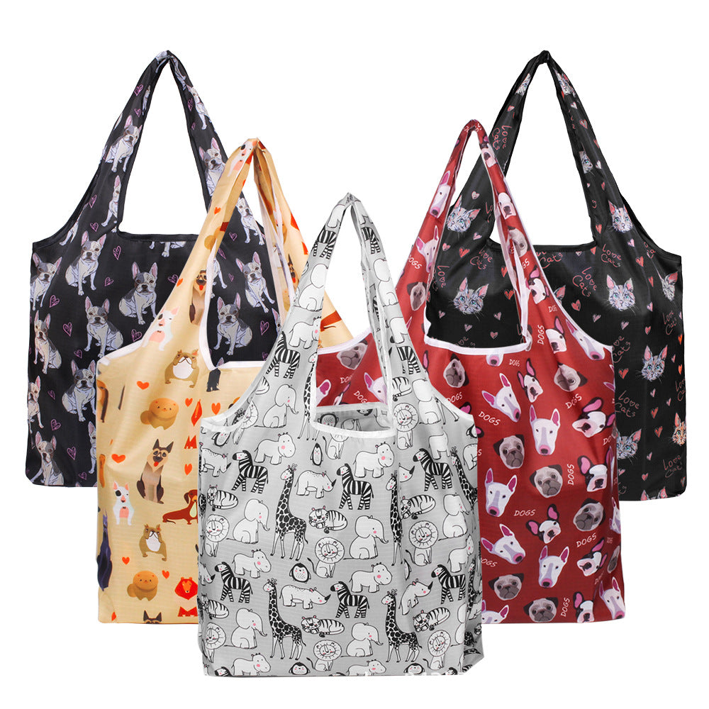 Portable Digital Printed Oxford Cloth Folding Shopping Bag