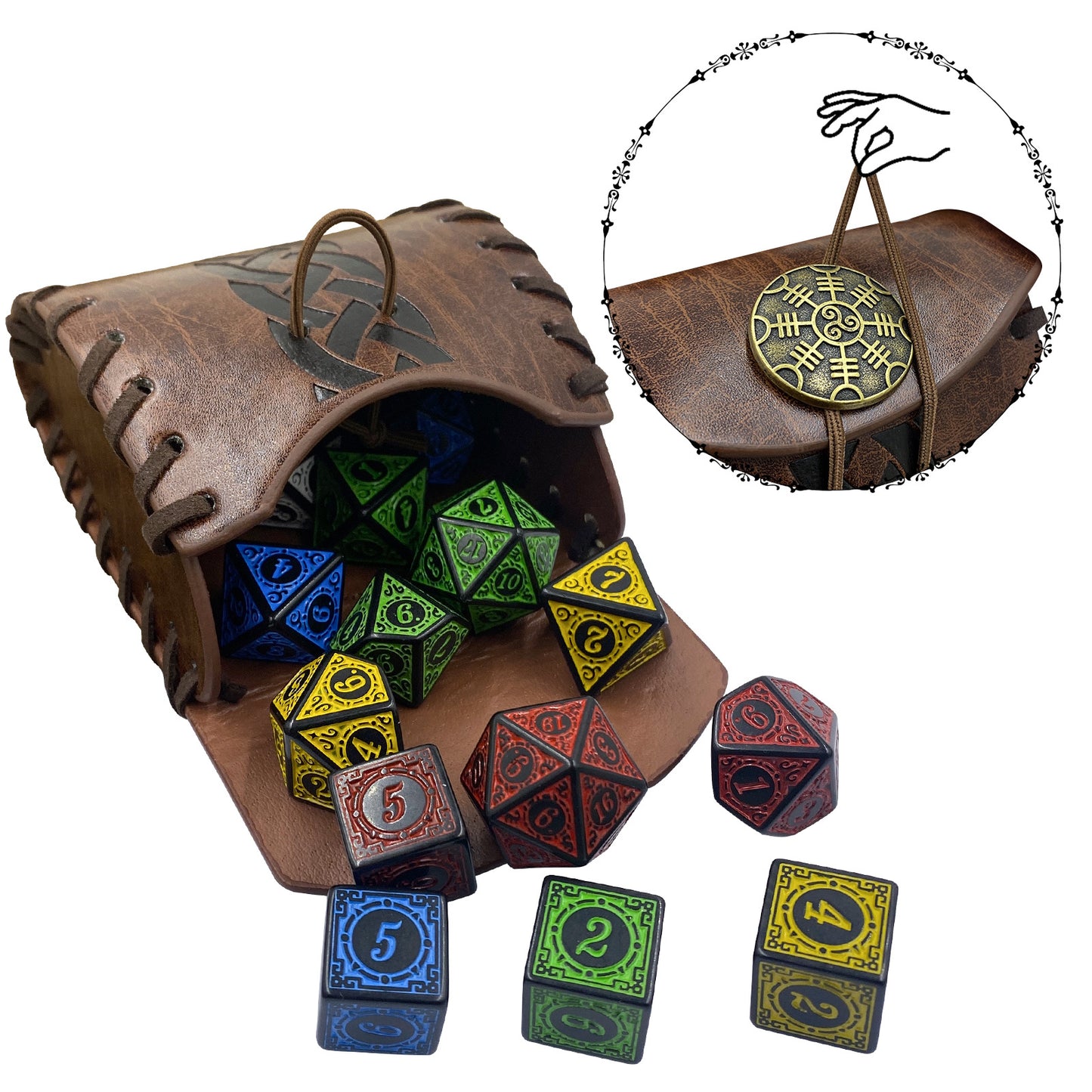 Middelalderlig Lille Firkantet Taske Nordisk Vikinge-Stil Retro COSPLAY Rekvisitter