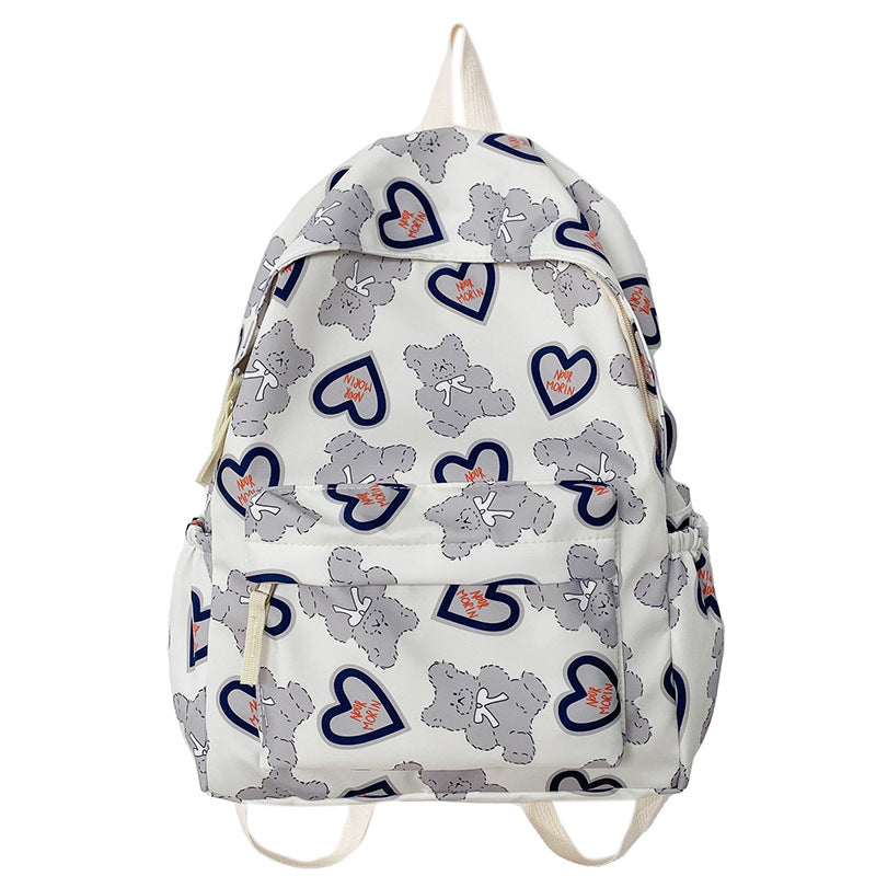 Women's Cute Fashion Bear Printed Schoolbag