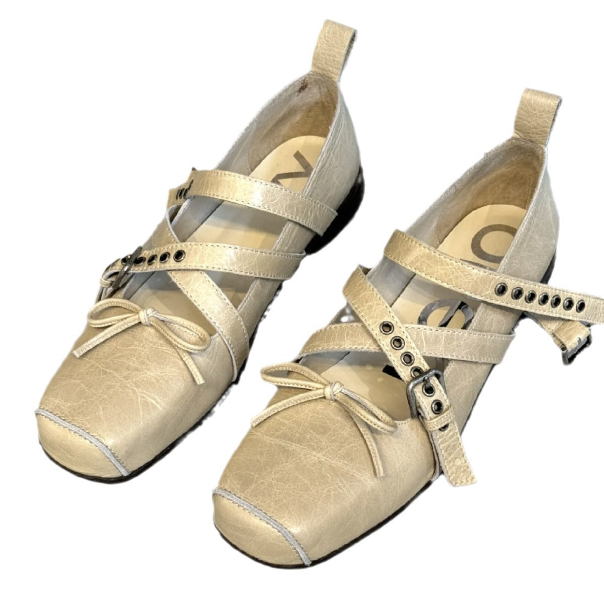 Pig Nose Mary Jane Shoes Retro Square Head Ballet Shoes