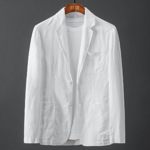 Solid Color Suit Linen Men's Spring And Summer