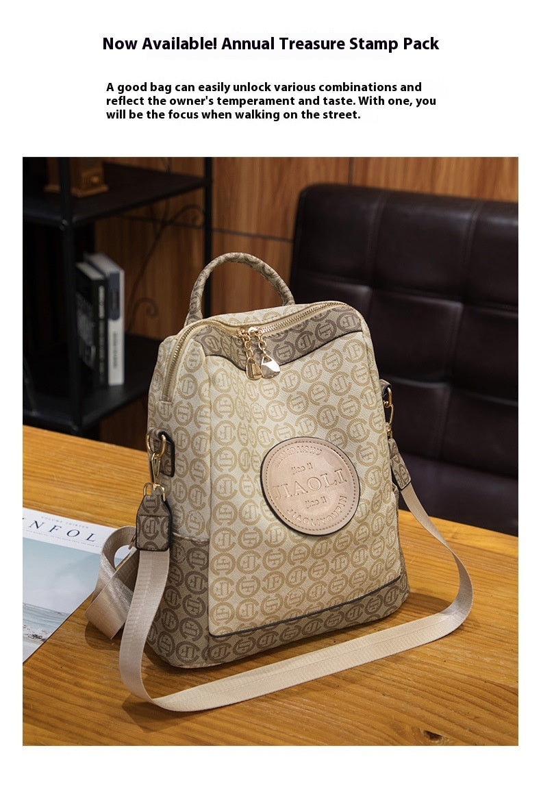 European And American Vintage Backpack Women's Bag New Large Capacity