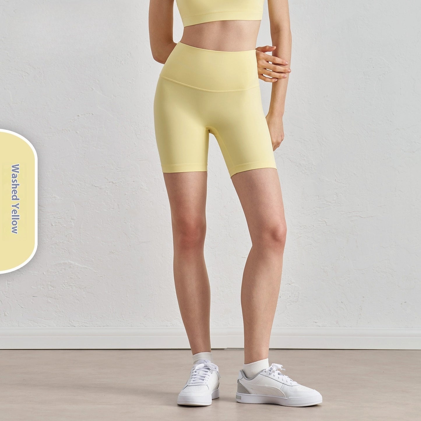 Nude No T-line Hip Lift Trepunkts Fitness Yogashorts til kvinder