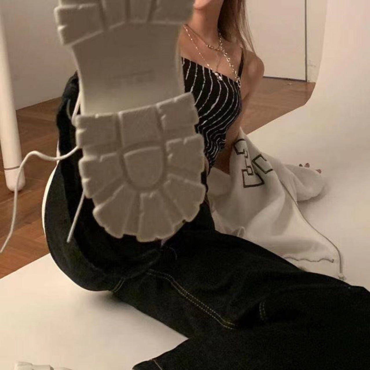 American Hooded Letter Sweater Loose