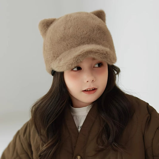 Children's Hat Thickened Warm Plush Baseball Cap