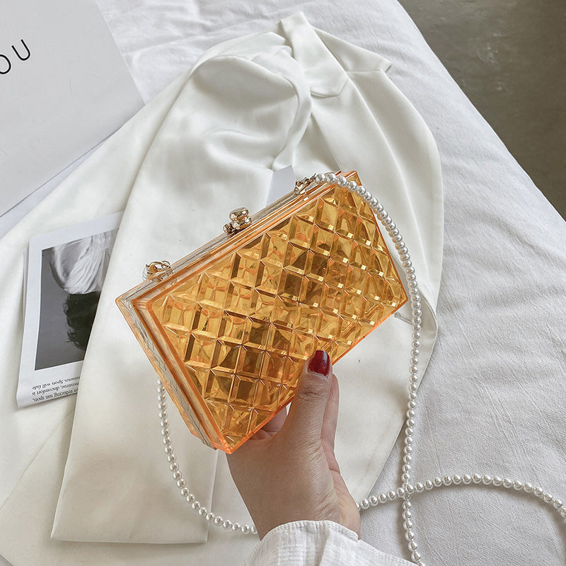 Women's Fashionable And Versatile Pearl Chain Crossbody Bag