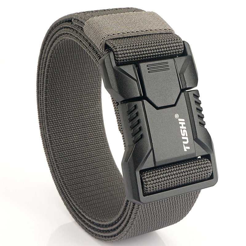 Tactical Aluminum Alloy Release Buckle Training Elastic Nylon Waistband