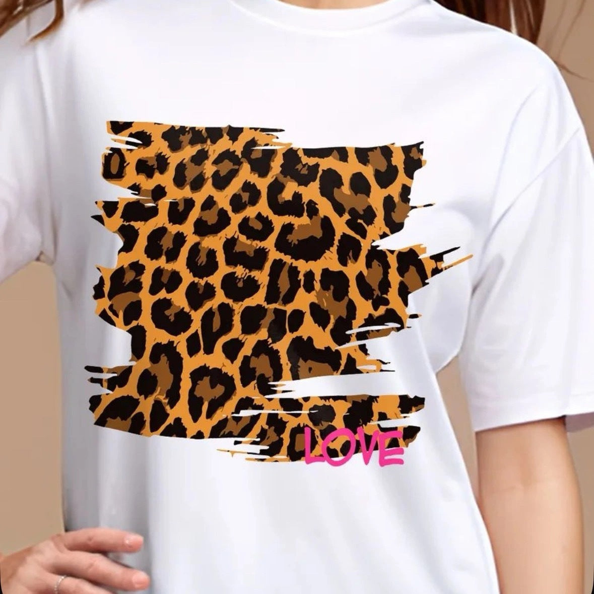 Retro Casual Fashion Pure Cotton Leopard-Print T-Shirt