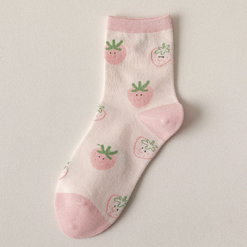 Women's Fashion Mid-calf High-top Cotton Socks