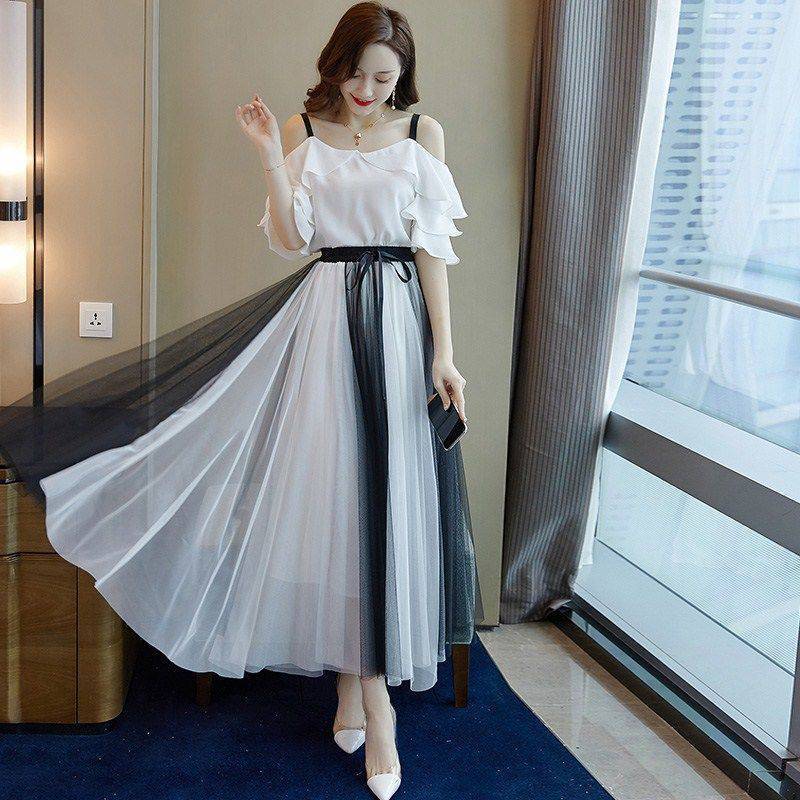 Summer Two-piece Chiffon Mesh Camisole