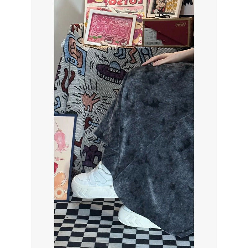 New Chinese Retro Tie-dyed Skirt For Women Spring