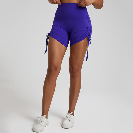 Sports Shorts Women's Drawstring Adjustable High Waist