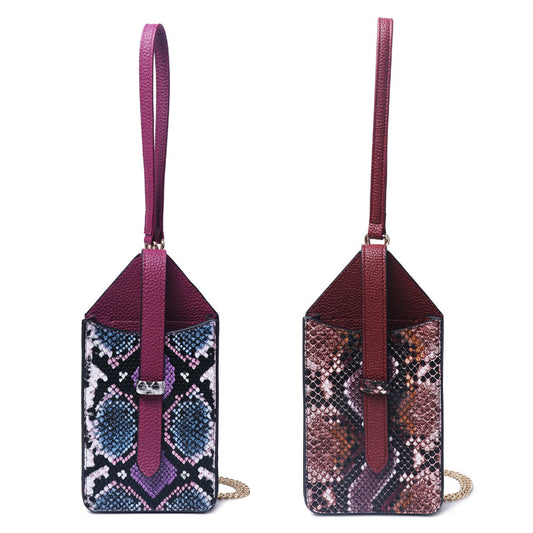 Dame Snake Pattern Pu Messenger Bag