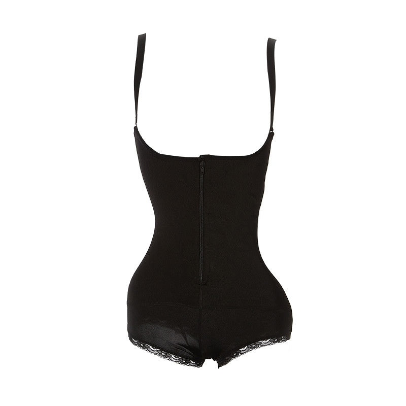 Zipper Corset Waist Boxer One-piece Corset For Women