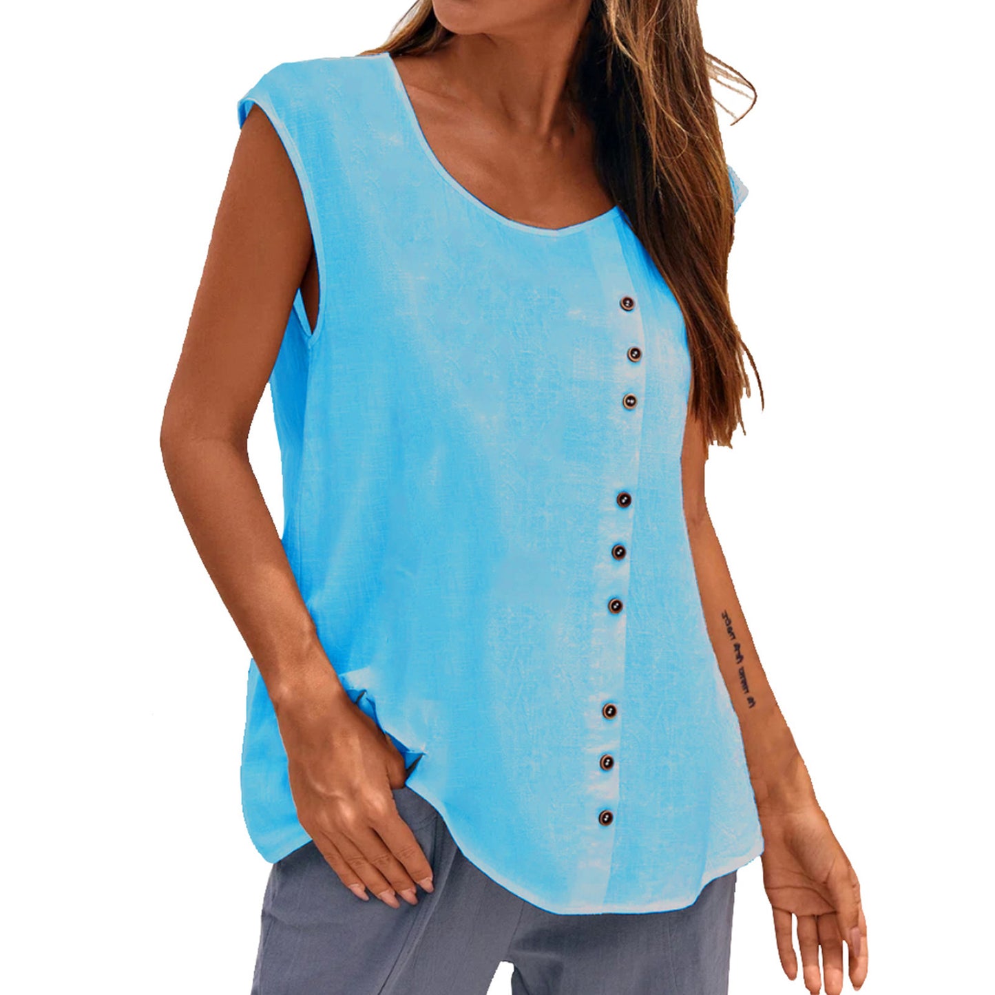 Women's Vintage Oversized Casual Sleeveless Top