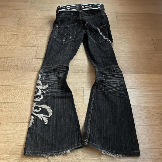 Embroidered Jeans Men's And Women's Trousers